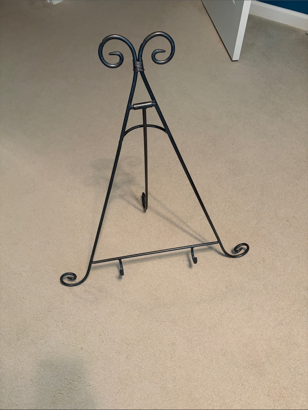 Easel.  Large Dark grey Metal Display Stand